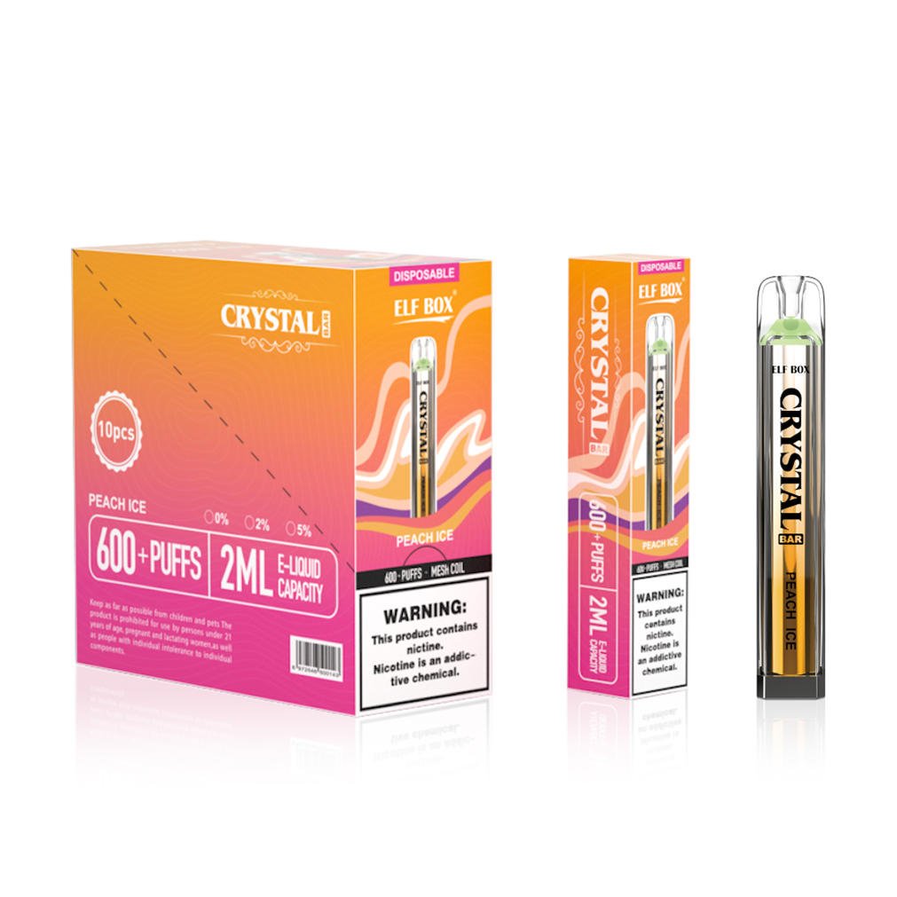 pvitebcb600 PEACH ICE Elf Box CRYSTAL BAR 600 GHIACCIO ALLA PESCA