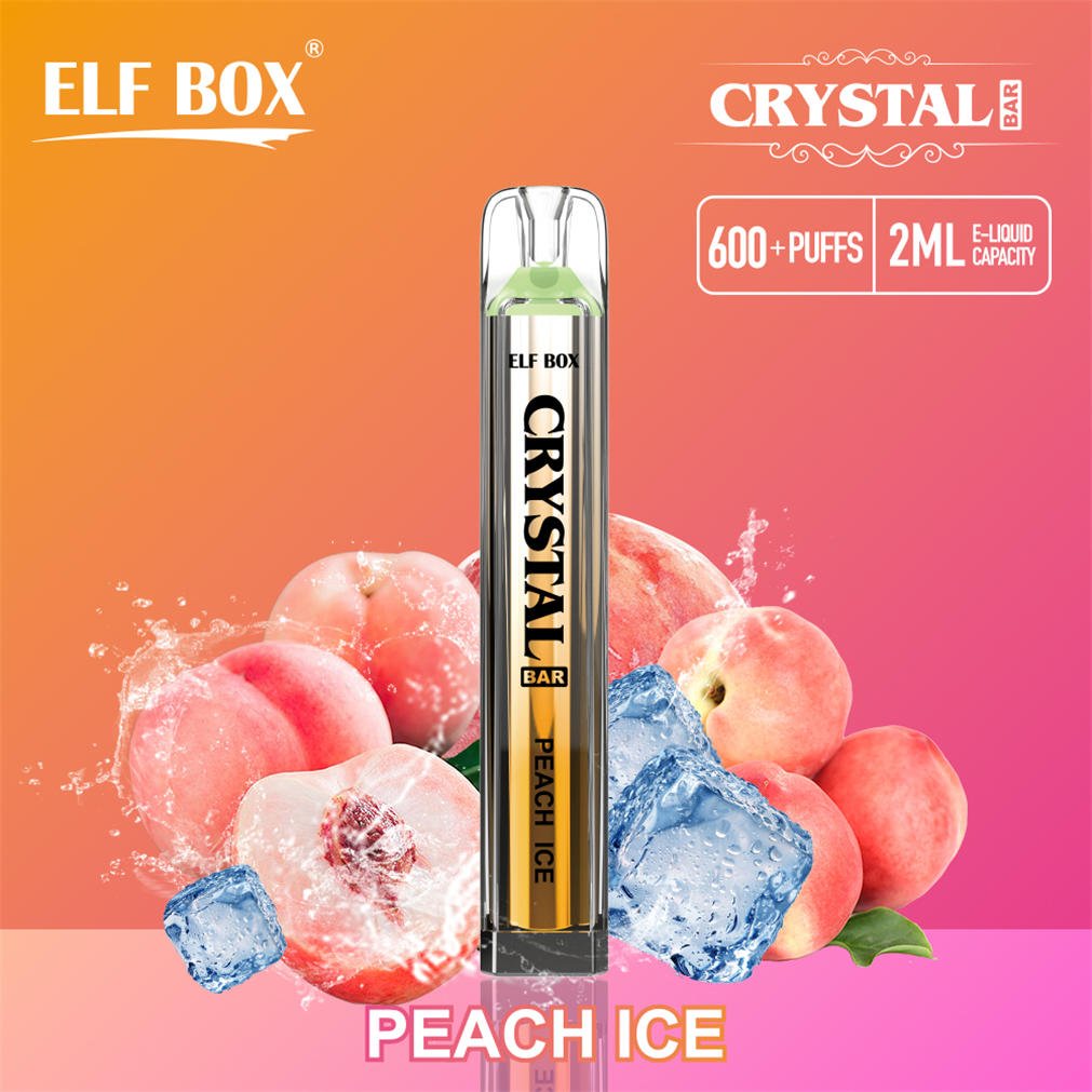 GHIACCIO ALLA PESCA Elf Box CRYSTAL BAR 600 PEACH ICE pvitebcb600